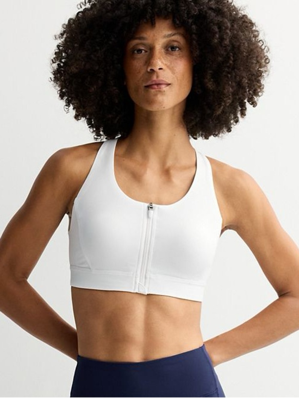 Tek Gear Ultrastretch Medium Support Zip Front Sports Bra Medium